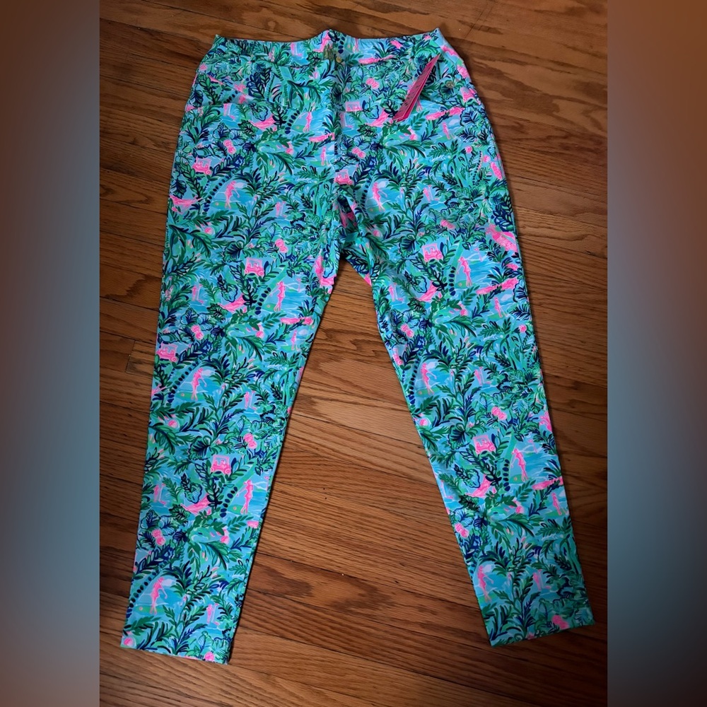 NWT Lilly Pulitzer Corso UPF Golf Pants - Par Fection - 14